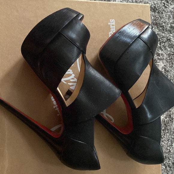 Pitou 150 mm Louboutin Calf/Cuoio Heel Platform - Picture 5 of 6
